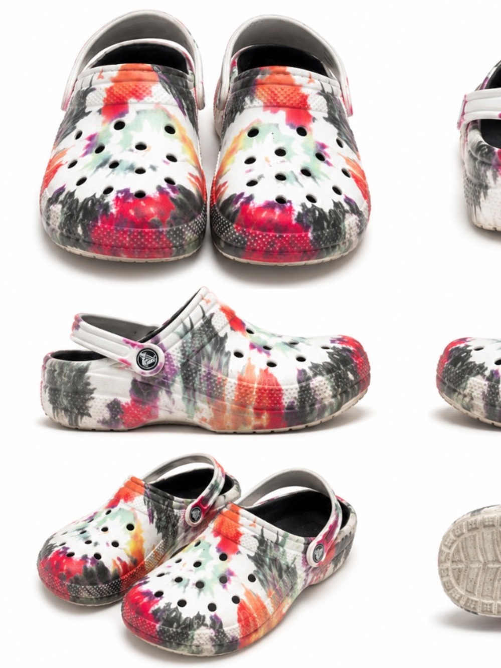 Crocs Classic Tie Dye Clogs Men’s 6 Women’s 8 Multicolor Slip-On Shoes